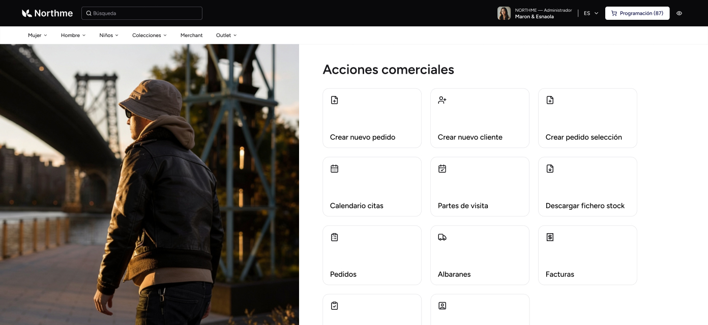 Vista de la plataforma Go2B para la gestión comercial B2B