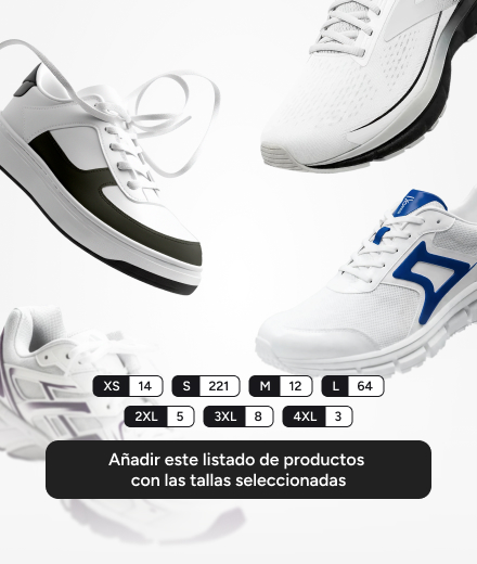Vista de configuración de pedido por curva de tallas en Go2B